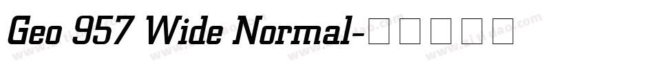 Geo 957 Wide Normal字体转换